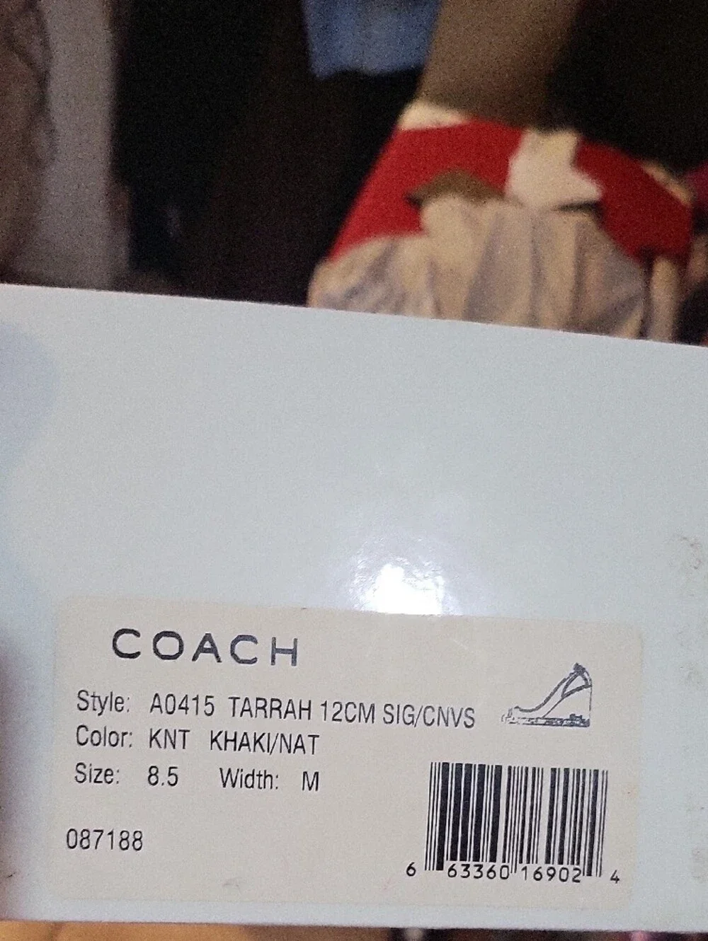 Coach Brown Signature Canvas Peep-Toe Wedges